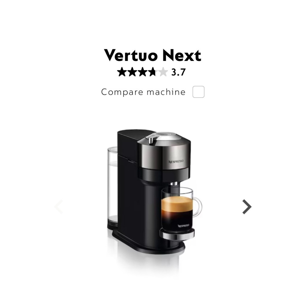 Nespresso Vertuo Next Deluxe edition in Dark Chrome